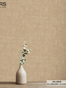 วอลเปเปอร์ลายปูนเปลือย สีน้ำตาลทอง BEL-C05W