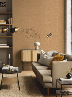 วอลเปเปอร์ ลายเปลือกไม้ สีไม้สักอ่อน PAL-D59W