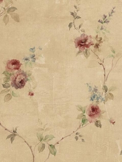 วอลเปเปอร์ลายดอกไม้ สไตล์วินเทจ RGC68