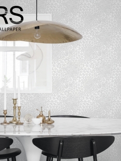วอลเปเปอร์ลายโมเดิร์นคลาสสิคสีเงินมีกลิตเตอร์พื้นสีขาว MUT-D18W