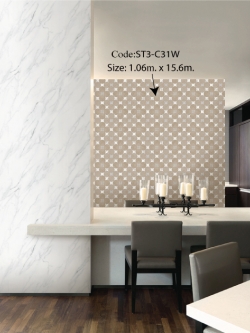 วอลเปเปอร์ลายวงกลมสไตล์โมเดิร์น ST3-C31W