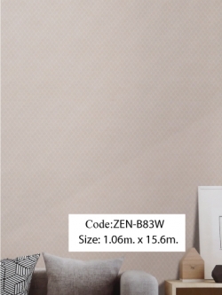 วอลเปเปอร์เทกเจอร์โมเดิร์นพื้นเรียบโทนสีน้ำตาล ZEN-B83W