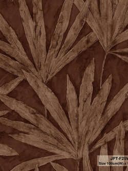 วอลเปเปอร์ลายใบไม้ สีน้ำตาลแดง JPT-F25W