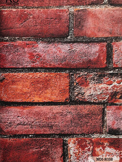 วอลเปเปอร์ ลายอิฐแดงส้ม NDI-R108