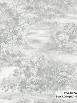 วอลเปเปอร์ลายป่าไม้ทริปคอล สีเทา PEA-C27W