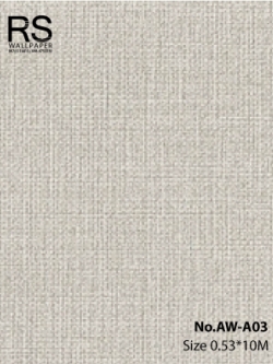 วอลเปเปอร์ลายผ้า สีเทาอ่อน No.AW-A03