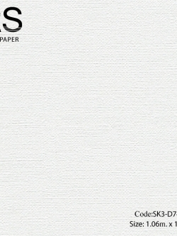 วอลเปเปอร์เทกจอร์ผ้าเรียบพื้นสีขาวประกายเงิน SK3-D74W