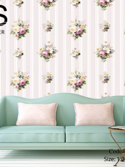 วอลเปเปอร์ลายทางดอกไม้ ELS-M12W