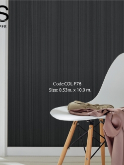วอลเปเปอร์เทกเจอร์ลายเส้นพื้นสีดำสลับดาร์คดำ COL-F76
