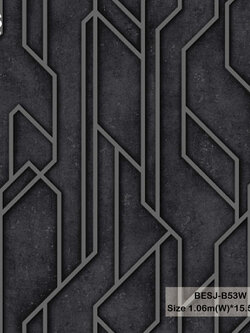 วอลเปเปอร์สไตล์โมเดิร์น สีเทาเข้ม BESJ-B53W