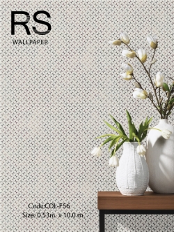 วอลเปเปอร์โมเดิร์นลายดาวกระจายสีขาวพื้นหลากสี COL-F56