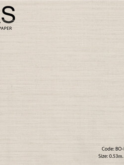 วอลเปเปอร์เทกเจอร์เส้นด้ายแนวนอนพื้นสีน้ำตาลอ่อมอมสีครีม BO-B54