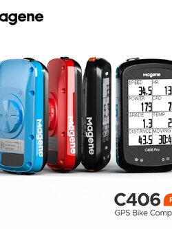 MAGENE : C406 Pro SET ไมล์ GPS พร้อมระบบนำทาง ฐานบาร์ฟลาย พร้อมเซนเซอร์หัวใจและรอบขา