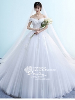 BR311 **พรีออเดอร์**ชุดแต่งงาน&ชุดเจ้าสาวแบบยาวสีขาวเกรดพรีเมี่ยม หรูหราน่ารัก สวยโดดเด่นไม่ซ้ำใคร