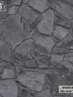 วอลเปเปอร์ลายหิน สีเทาดำ WOD4-M66