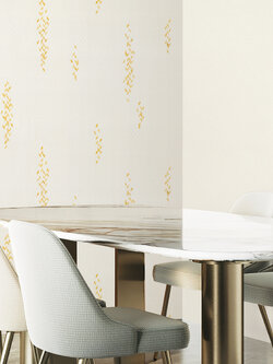 วอลเปเปอร์โมเดิร์นกราฟฟิคสีทองพื้นสีครีม EPI-F49W