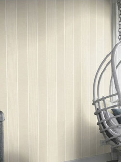 วอลเปเปอร์ลายทางสีขาวเทกเจอร์ผ้าพื้นสีครีม FD3-B34