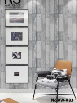 วอลเปเปอร์ลายไม้ โทนสีเทา No.AW-A83