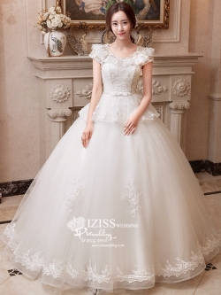 BR301 **พรีออเดอร์**ชุดแต่งงาน&ชุดเจ้าสาวแบบยาวสีขาวเกรดพรีเมี่ยม หรูหราน่ารัก สวยโดดเด่นไม่ซ้ำใคร