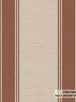 วอลเปเปอร์ลายทาง สีน้ำตาลสลับสีแดง POM-F46W