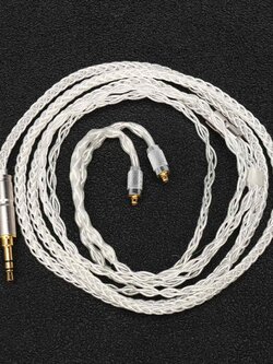 ขาย BGVP 6N Silver สายอัพเกรดหูฟัง ทองแดงชุบเงิน ถัก 8 ระดับ 6N