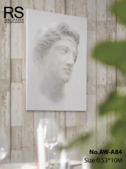 วอลเปเปอร์ลายไม้ โทนสีน้ำตาลครีม NO.AW-A84