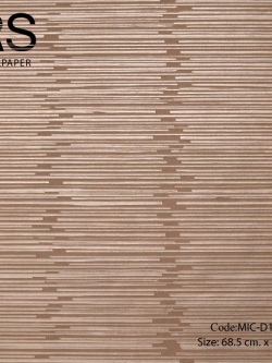 วอลเปเปอร์ลายเส้นสีทองเมทัลลิกพื้นสีทองอมน้ำตาลเข้ม MIC-D17
