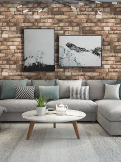 วอลเปเปอร์ลาย อิฐน้ำตาล PPL-J63