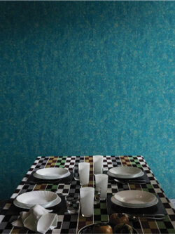 วอลเปเปอร์ สีฟ้าสด ลายเปลือกไม้ GAN-D32