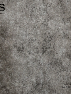 วอลเปเปอร์เปอร์ลายผิวมันปูนเปลือยขัดโทนสีน้ำตาลเข้มเงา THA-B50