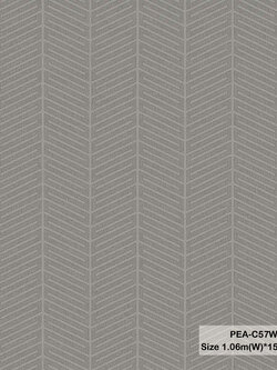 วอลเปเปอร์สไตล์โมเดิร์นลายเส้น สีน้ำตาลเทา PEA-C57W