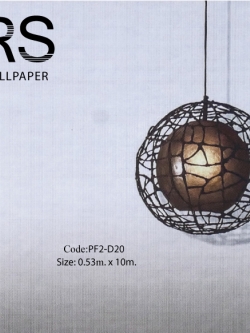 วอลเปเปอร์ลายเส้นแนวตั้งสลับแนวนอนเส้นสีน้ำตาลเทาพื้นสีขาวแกมน้ำตาลอ่อน PF2-D20