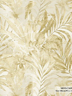 วอลเปเปอร์ ลายใบไม้สีทอง MOT-C16W