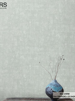วอลเปเปอร์ลายปูนเปลือย สีฟ้าอมเทา BEL-C49W