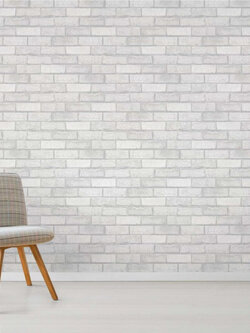 วอลเปเปอร์ลายอิฐสีเทาอ่อนอมฟ้า CAS2-D67