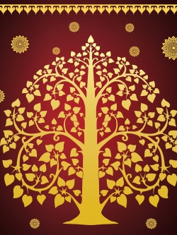 วอลเปเปอร์ สั่งผลิตใบโพธิ์ ห้องพระ