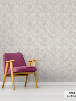 วอลเปเปอร์ลายหลุยส์คลาสสิคสีเทา CAS2-D35