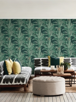 วอลเปเปอร์ลายผ้าพื้นสีเขียวแก่อมสีดำ ST3-C46W