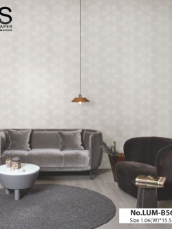 วอลเปเปอร์ สไตล์โมเดิร์น ลายดาว พื้นสีเงินเทา No.LUM-B56W
