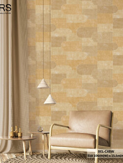 วอลเปเปอร์สไตล์โมเดิร์น สีน้ำตาลส้ม BEL-C46W
