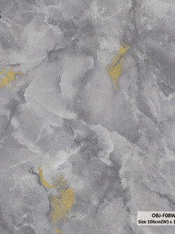 วอลเปเปอร์ลายหินอ่อน สีเทาเข้มปนสีทอง OBJ-F08W