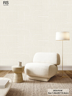 วอลเปเปอร์สไตล์โมเดิร์น สีครีม DES-F61W