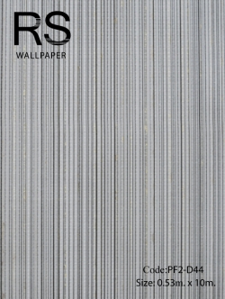 วอลเปเปอร์ลายเส้นตรงแนวตั้งสีดำสลับเทา มีสีทองแทรก PF2-D44