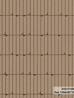 วอลเปเปอร์สไตล์โมเดิร์น ลายคอนกรีตเซาะร่อง สีน้ำตาลเข้ม SVO-F73W