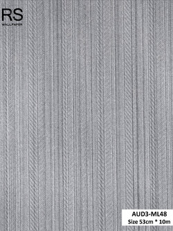 วอลเปเปอร์ ลายเส้นสีเทา พื้นเทาเข้มปนกลิตเตอร์สีเงิน AUD3-ML48