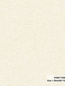 วอลเปเปอร์ลายผ้า สีครีมทอง POM-F16W