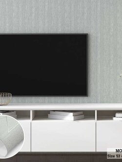 วอลเปเปอร์ สไตล์โมเดิร์นลายซิกแซก พื้นสีเทาอ่อนแทรกเส้นสีเงิน MOD-J94