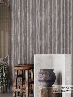 วอลเปเปอร์ลายเปลือกไม้ สีน้ำตาลเข้ม PEA-C37W