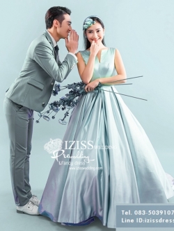 PW553-**พรีออเดอร์เฉพาะชุดผญ.ค่ะ**ชุดคู่ถ่ายพรีเวดดิ้ง (prewedding dress) & ชุดแต่งงานแฟนซี (Fancy wedding dress)ชายหญิง "ธีมสีฟ้า"
