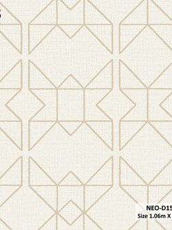 วอลเปเปอร์ สไตล์โมเดิร์นกราฟฟิค สีน้ำตาลอ่อน NEO-D15W